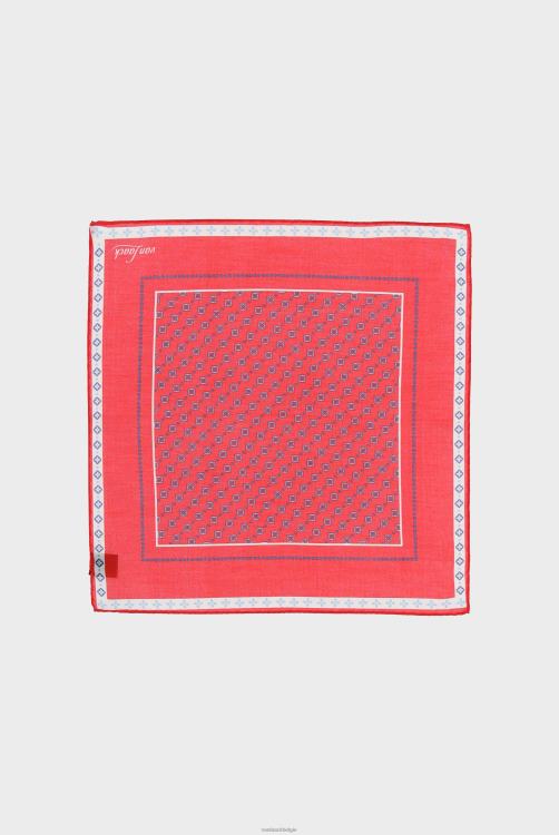 Heren Van Laack Pochet van katoen en zijdemix met microprint accessoires XLN6N803