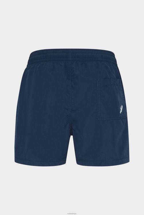 Heren Van Laack effen zwemshort met rechte pijpen blauw kleding XLN6N794