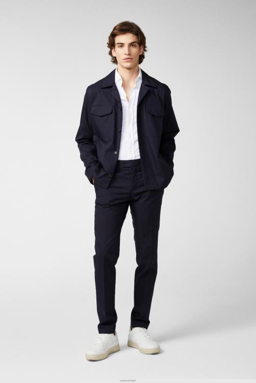 Heren Van Laack Boxy overhemdjack van stretch katoenblauw kleding XLN6N724