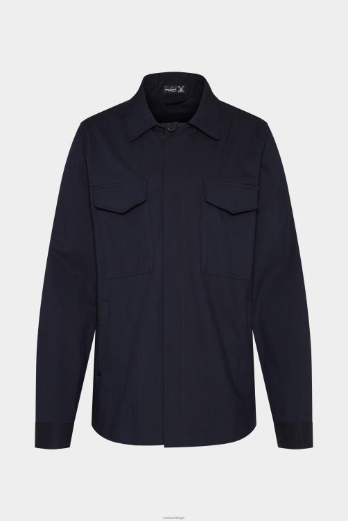 Heren Van Laack Boxy overhemdjack van stretch katoenblauw kleding XLN6N724