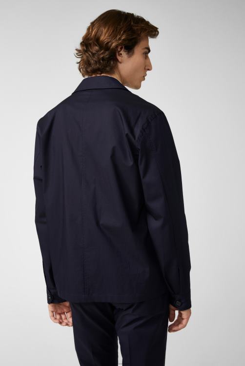 Heren Van Laack Boxy overhemdjack van stretch katoenblauw kleding XLN6N724