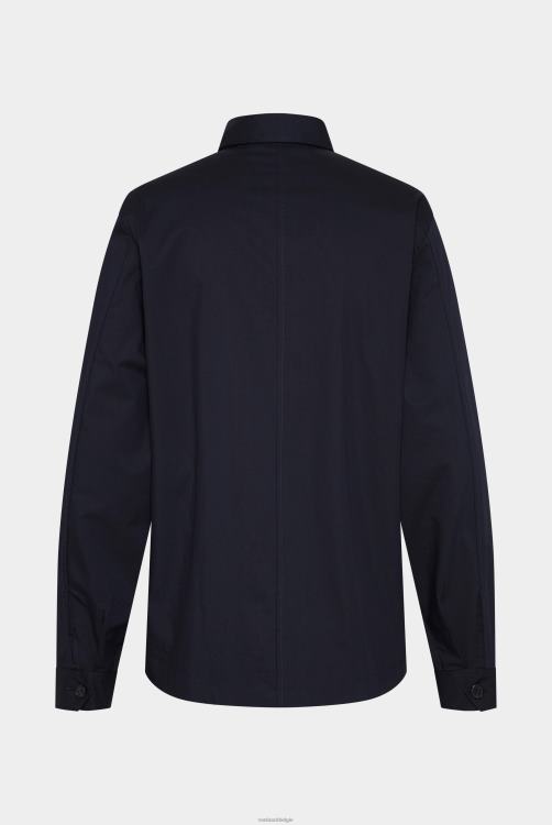 Heren Van Laack Boxy overhemdjack van stretch katoenblauw kleding XLN6N724