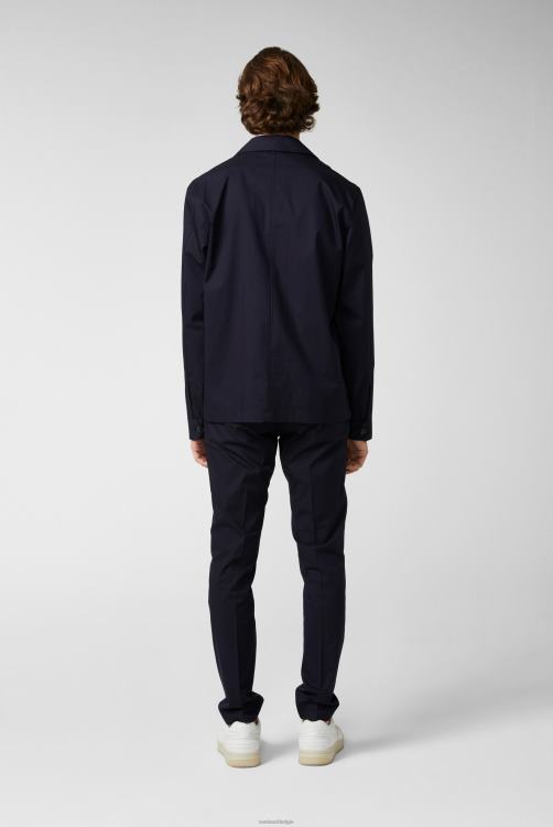 Heren Van Laack Boxy overhemdjack van stretch katoenblauw kleding XLN6N724