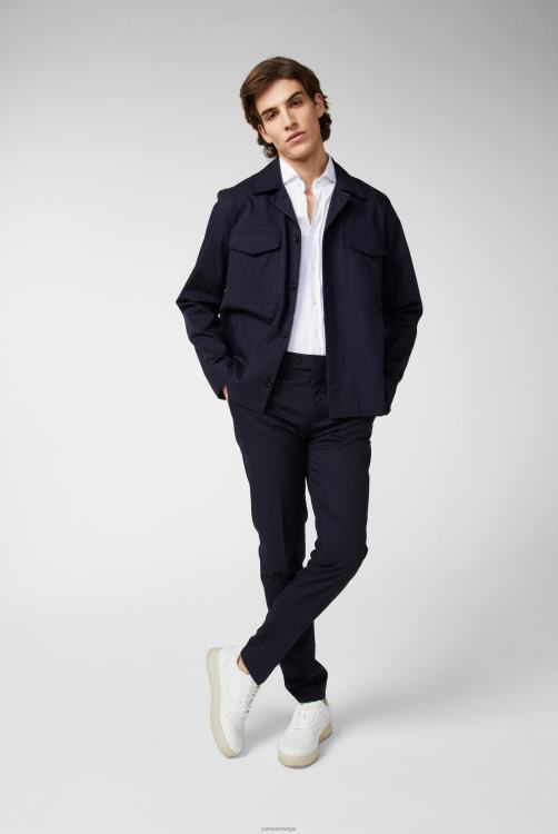 Heren Van Laack Boxy overhemdjack van stretch katoenblauw kleding XLN6N724