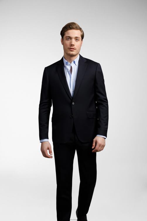 Heren Van Laack Merinowollen jasje marineblauw kleding XLN6N633