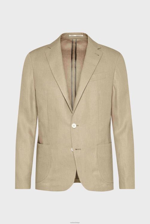 Heren Van Laack getextureerd linnen jasje beige kleding XLN6N645