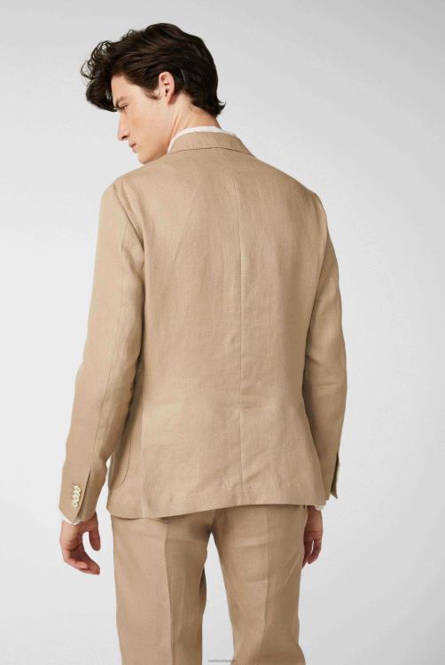 Heren Van Laack getextureerd linnen jasje beige kleding XLN6N645