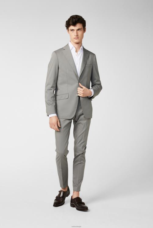 Heren Van Laack katoenen stretchjasje grijs kleding XLN6N646