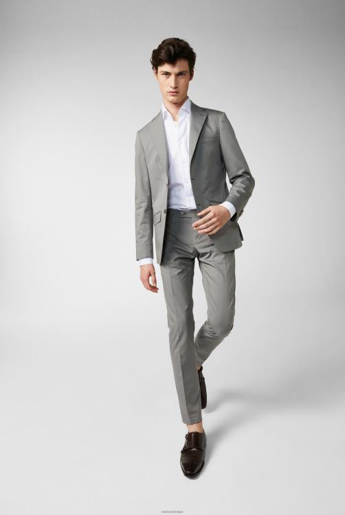 Heren Van Laack katoenen stretchjasje grijs kleding XLN6N646