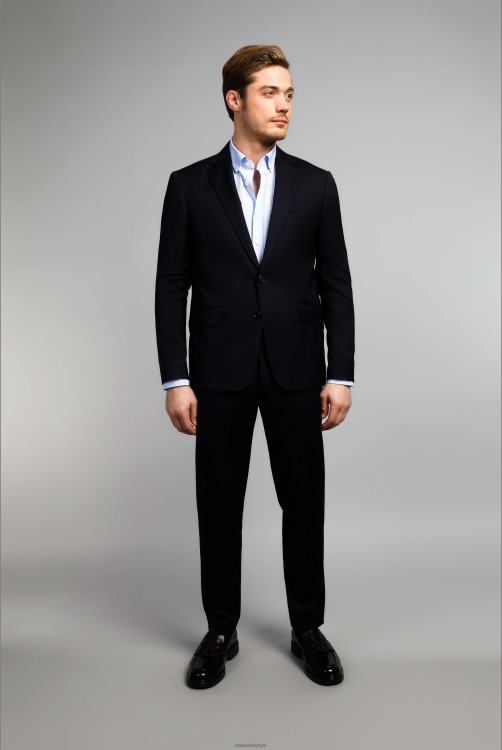 Heren Van Laack wollen jasje slim fit navy kleding XLN6N636