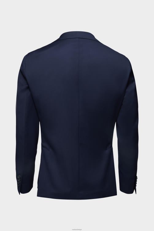 Heren Van Laack wollen jasje slim fit navy kleding XLN6N636