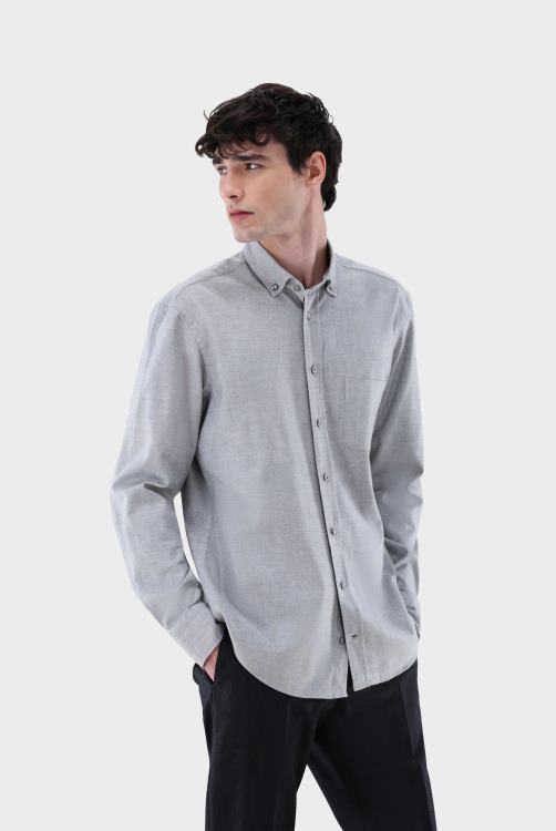 Heren Van Laack Button-down flanellen overhemd op maat kleding XLN6N539