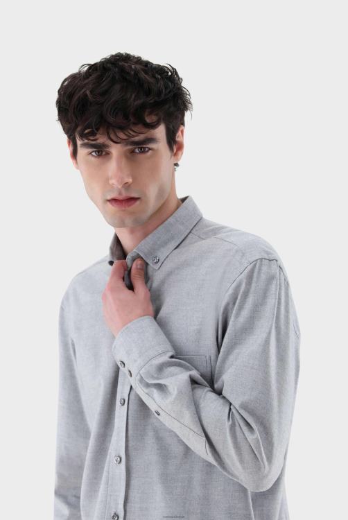 Heren Van Laack Button-down flanellen overhemd op maat kleding XLN6N539