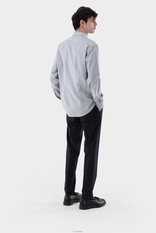 Heren Van Laack Button-down flanellen overhemd op maat kleding XLN6N539