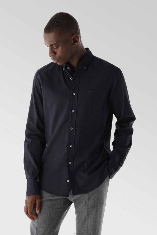 Heren Van Laack Button-down flanellen overhemd op maat kleding XLN6N541