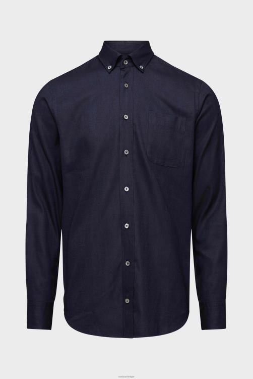 Heren Van Laack Button-down flanellen overhemd op maat kleding XLN6N541