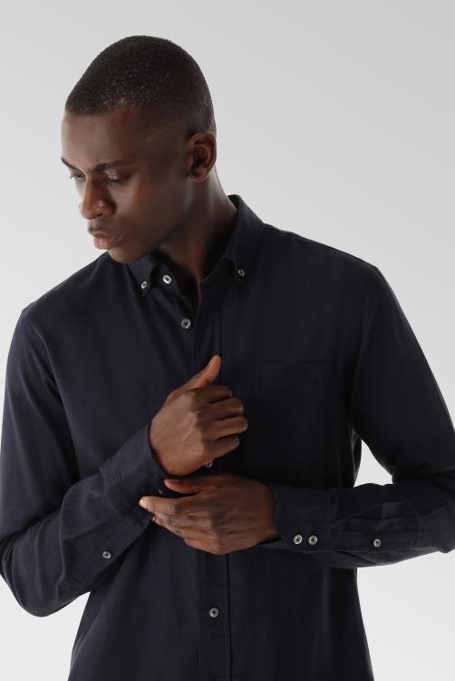 Heren Van Laack Button-down flanellen overhemd op maat kleding XLN6N541