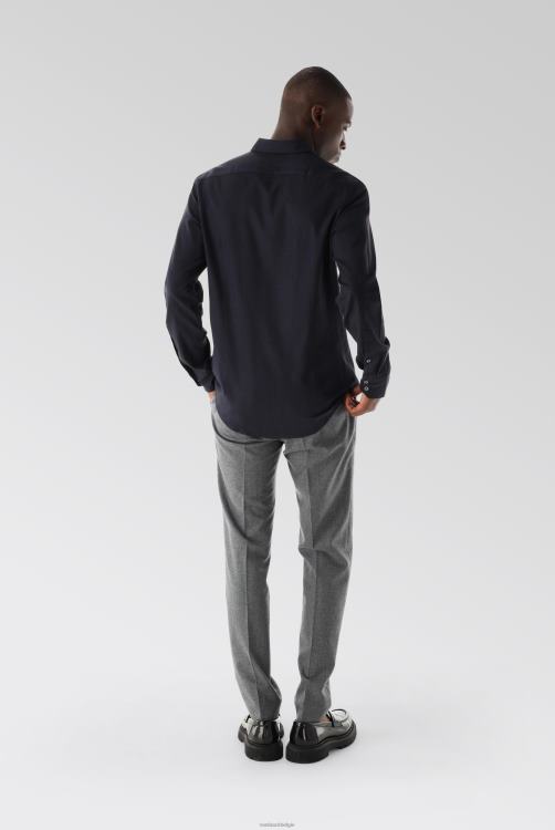 Heren Van Laack Button-down flanellen overhemd op maat kleding XLN6N541