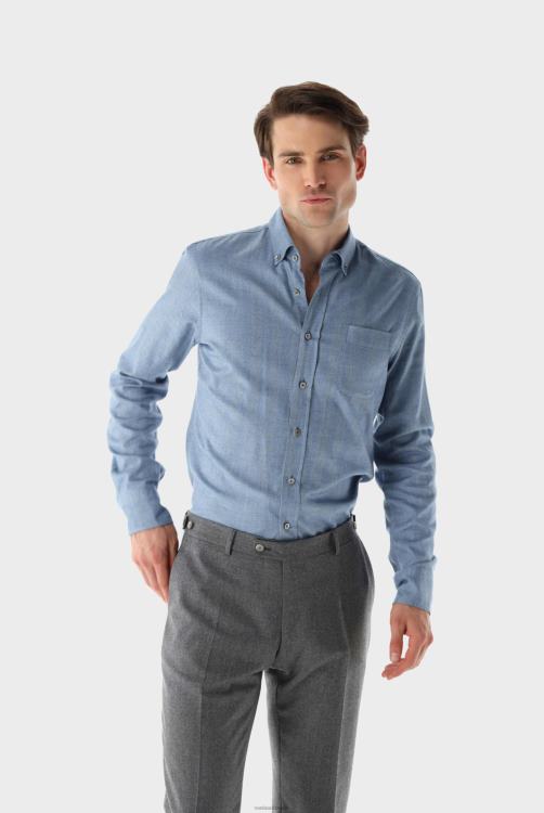 Heren Van Laack Button-down flanellen overhemd op maat kleding XLN6N542