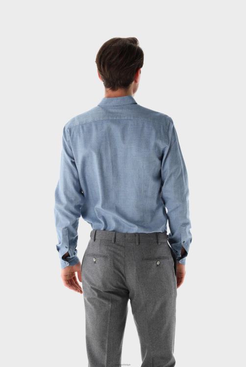 Heren Van Laack Button-down flanellen overhemd op maat kleding XLN6N542