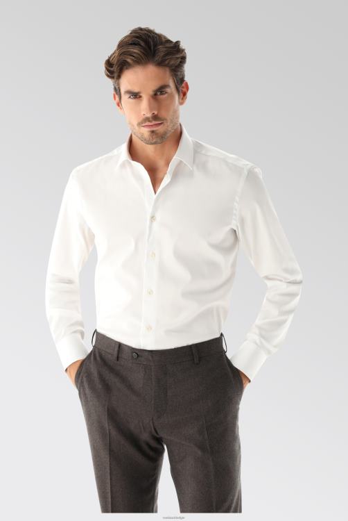 Heren Van Laack Effen katoenen poplin overhemd met stretch kleding XLN6N334