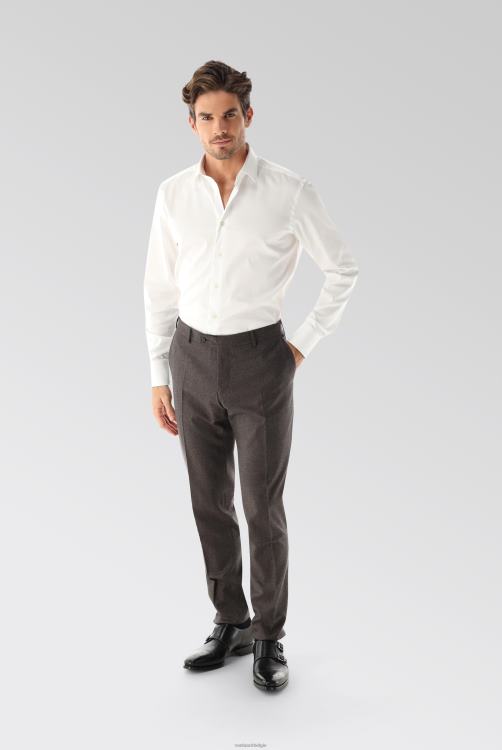 Heren Van Laack Effen katoenen poplin overhemd met stretch kleding XLN6N334