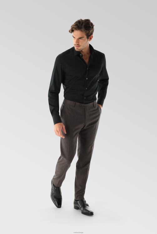 Heren Van Laack Effen katoenen poplin overhemd met stretch kleding XLN6N342