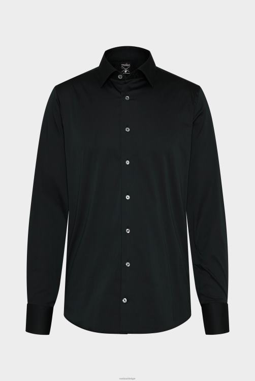 Heren Van Laack Effen katoenen poplin overhemd met stretch kleding XLN6N342