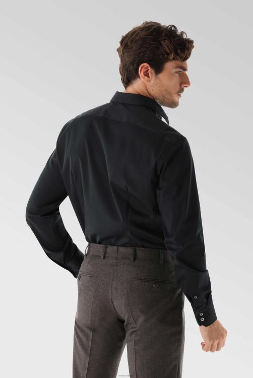 Heren Van Laack Effen katoenen poplin overhemd met stretch kleding XLN6N342