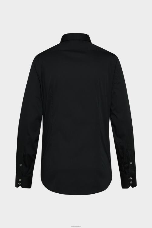 Heren Van Laack Effen katoenen poplin overhemd met stretch kleding XLN6N343