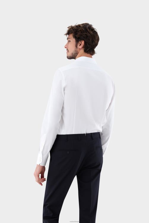 Heren Van Laack Effen katoenen poplin overhemd met stretch kleding XLN6N387