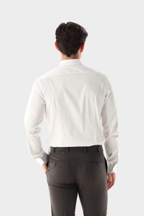 Heren Van Laack Effen katoenen poplin overhemd met stretch kleding XLN6N387