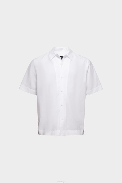 Heren Van Laack Gestreept overhemd met korte mouwen van katoen en linnen kleding XLN6N518