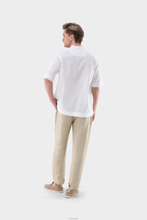 Heren Van Laack Gestreept overhemd met korte mouwen van katoen en linnen kleding XLN6N518