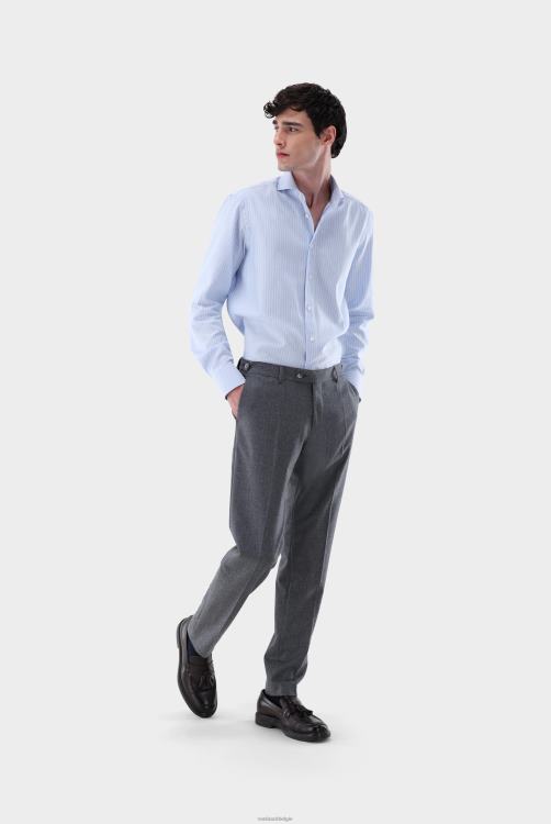 Heren Van Laack Gestreept zakelijk overhemd van twill, op maat gemaakt kleding XLN6N421