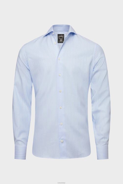 Heren Van Laack Gestreept zakelijk overhemd van twill, op maat gemaakt kleding XLN6N421