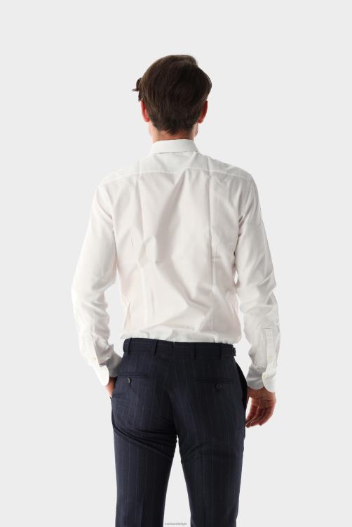 Heren Van Laack Gestructureerd overhemd met speldkraag, op maat gemaakt kleding XLN6N619