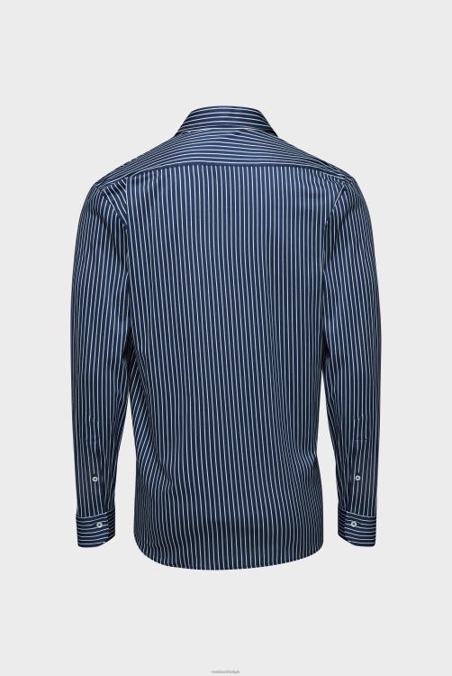 Heren Van Laack Jersey overhemd met krijtstreepprint van Zwitsers katoen kleding XLN6N462