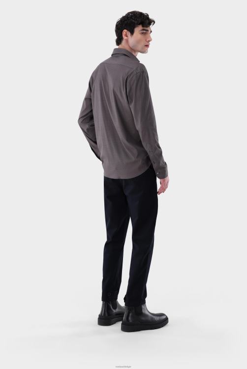 Heren Van Laack Jersey overhemd met microprint, op maat gemaakt kleding XLN6N478