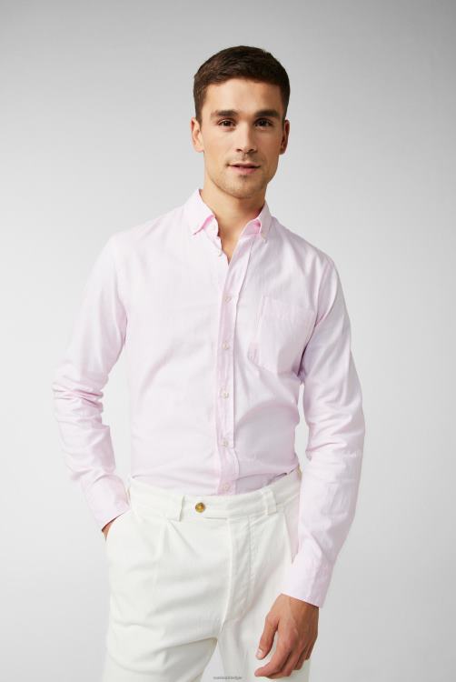 Heren Van Laack Oxford overhemd met knoopsluiting in een zachte roze wassing kleding XLN6N543