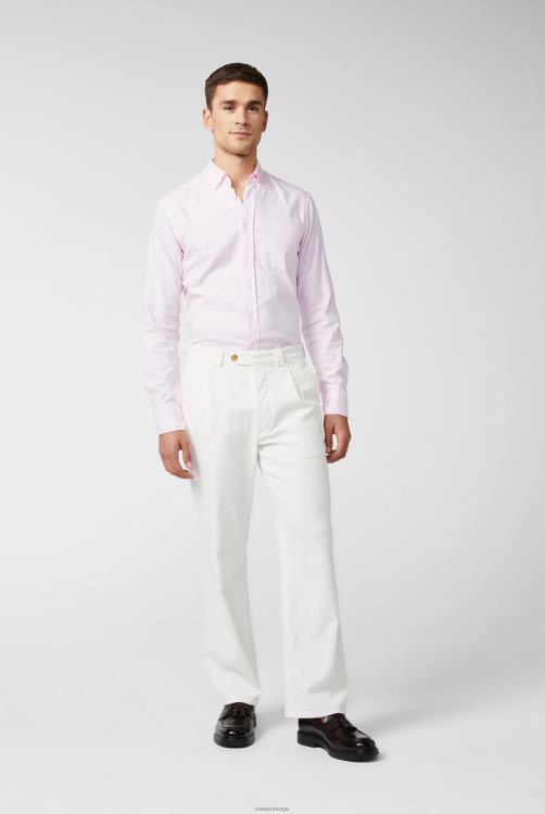 Heren Van Laack Oxford overhemd met knoopsluiting in een zachte roze wassing kleding XLN6N543