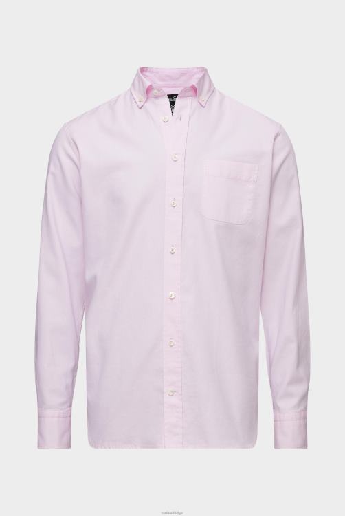 Heren Van Laack Oxford overhemd met knoopsluiting in een zachte roze wassing kleding XLN6N543