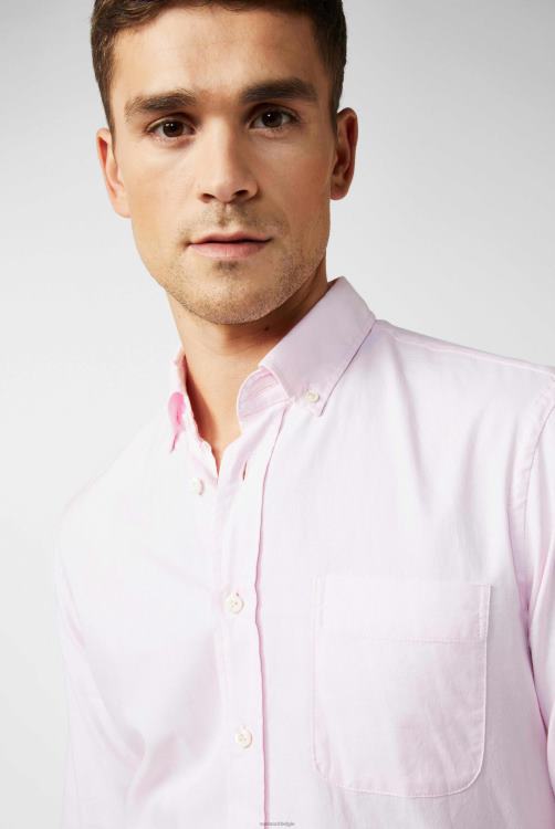 Heren Van Laack Oxford overhemd met knoopsluiting in een zachte roze wassing kleding XLN6N543