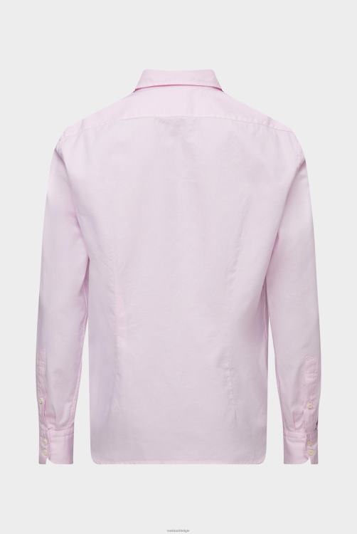 Heren Van Laack Oxford overhemd met knoopsluiting in een zachte roze wassing kleding XLN6N543