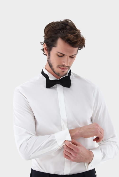 Heren Van Laack Poplin avondoverhemd met vleugelkraag kleding XLN6N595