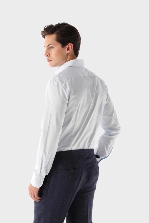 Heren Van Laack Twill overhemd met strepen op maat kleding XLN6N428