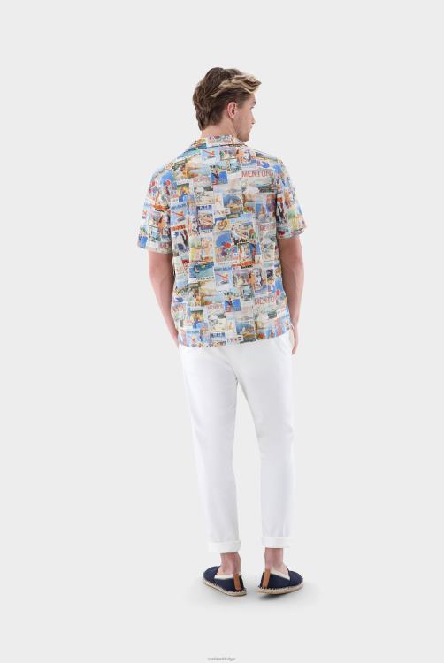 Heren Van Laack bedrukt overhemd met korte mouwen kleding XLN6N534