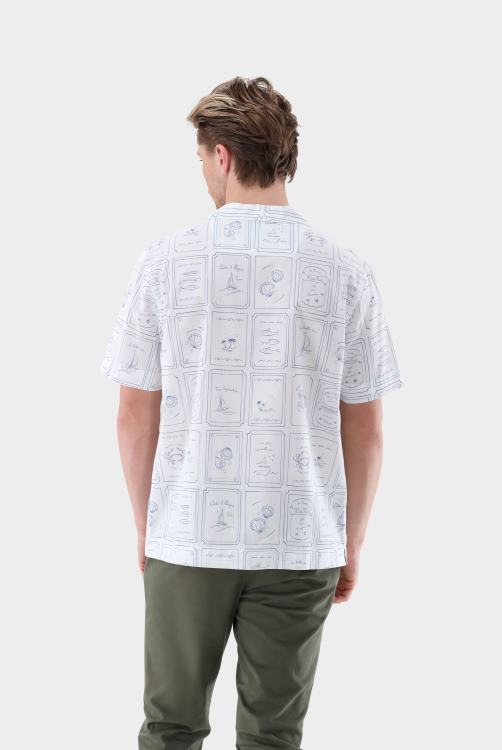 Heren Van Laack bowlingshirt met print kleding XLN6N537