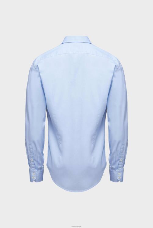 Heren Van Laack button-down overhemd met contrasterende band op maat kleding XLN6N533