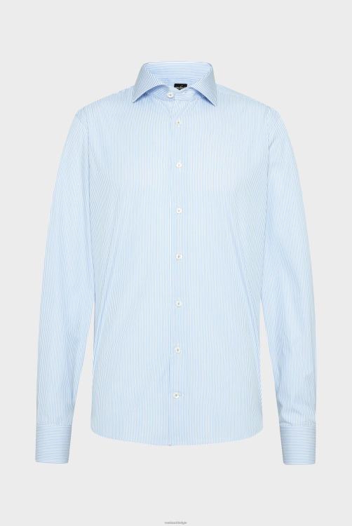 Heren Van Laack dun gestreept business overhemd van popeline kleding XLN6N353